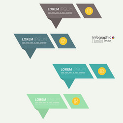 Comparative chart with templates for presentation vector