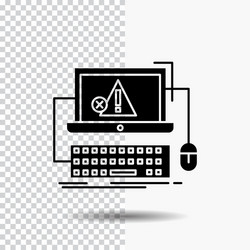 computer crash error failure system glyph icon vector