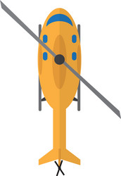 Helicopter top view vector