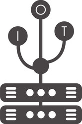 Internet things logo iot concept flat Royalty Free Vector