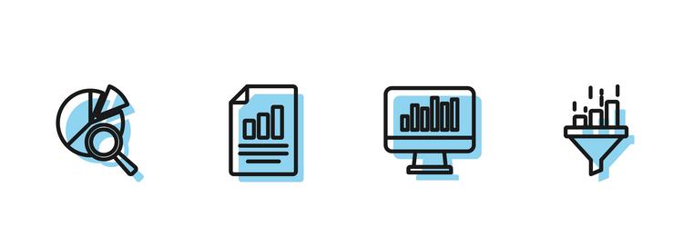 Set line monitor with graph chart search data vector