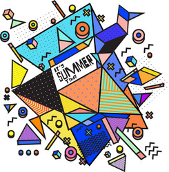 triangle geometric forms for summer design event vector image
