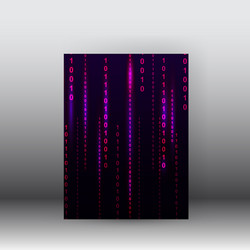 Matrix style binary background poster vector