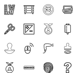 16 stamp icons vector