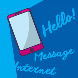 hello internet and message vector