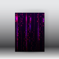 matrix style binary background poster vector