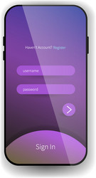 modern gradient sign in interface with username vector image