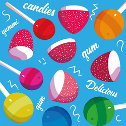 Seamless pattern background with marshmallows vector