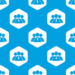 user group hexagon pattern vector image