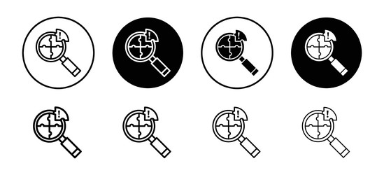 finding problem icon set collection for web vector image
