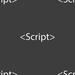 Script sign icon javascript code symbol seamless vector