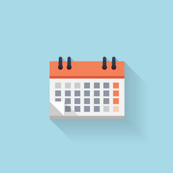 Calendar Icon - Date and Time vector image