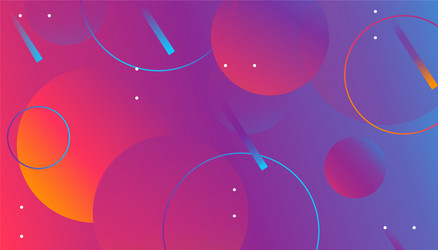 colorful geometric shapes composition on gradient vector