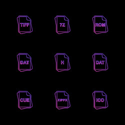 file type files documents eps icons set vector image