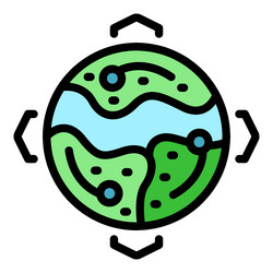 global navigation system showing earth with arrows vector image