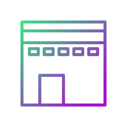gradient building icon for architecture design vector image