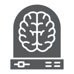 machine learning glyph icon data and analytics vector image