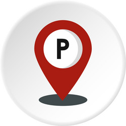 map pointer icon circle vector image