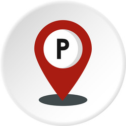 Map pointer icon circle vector