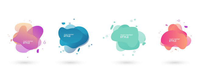 modern set of infographic abstract objects vector image