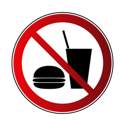No food drink sign vector