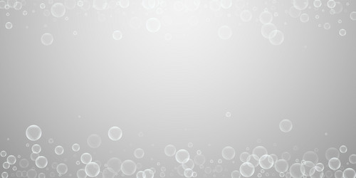 Random soap bubbles abstract background blowing b vector