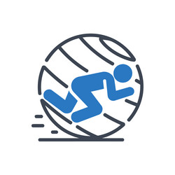 running in ball icon vector image