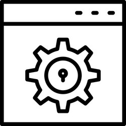 secure setting browser vector image