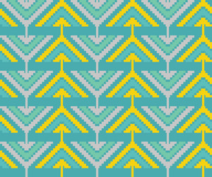 vintage seamless pattern with triangles and pixels vector image