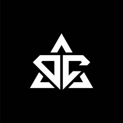 Dc monogram logo with square rotate style outline Vector Image