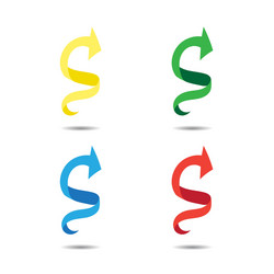 isolated arrows set undo and previous buttons vector image