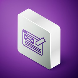 isometric line ui or ux design icon isolated vector image