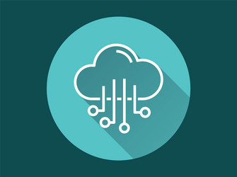 cloud computing - icon for graphic and web vector image