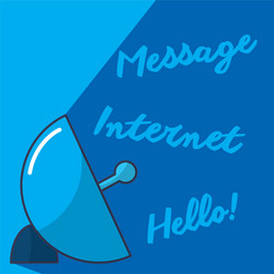 Hello internet and message vector