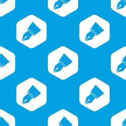 ink pen nib hexagon pattern vector image