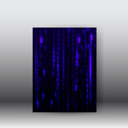 Matrix style binary background poster vector