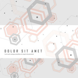 Structure pattern with connected hexagons vector