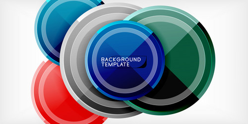 abstract circles overlap creating dynamic visual vector image