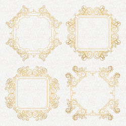 ornate frames and scroll elements vector image