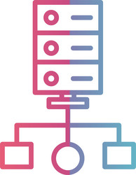 cluster computing line gradient design vector image
