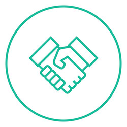 Handshake and successful real estate transaction vector