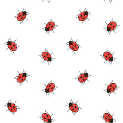 ladybug seamless pattern ladybird repeating vector image