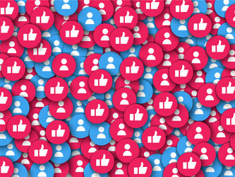 Like thumbs up icons web buttons pattern vector