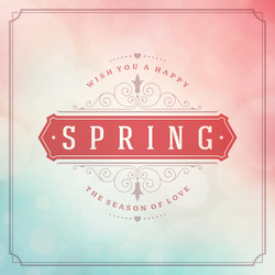 Spring typographic poster or greeting card vector