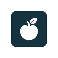 Apple Icon - Rounded Square Button vector
