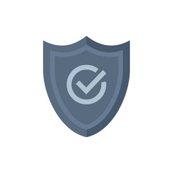 Data shield icon flat cyber protect vector