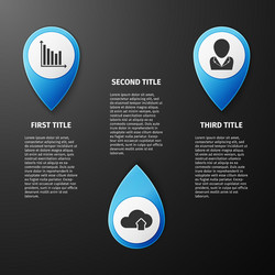 progress icons for three steps vector image
