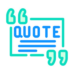 quote testimonial color icon vector