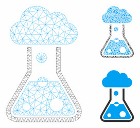 Smog flask mesh wire frame model vector