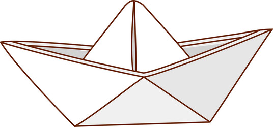 a paper boat vector